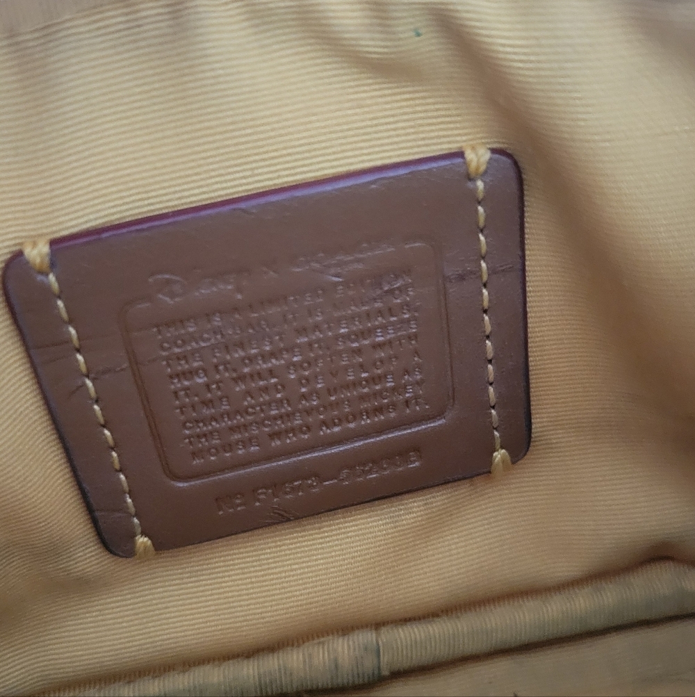 Coach Tan Leather Crossbody with Mickey Mouse Accent - Picture 4 of 7
